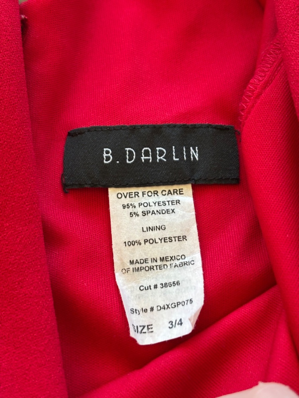 B. Darlin cherry red mini dress fit and flare, S - Picture 7 of 7